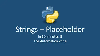 String Formatting Placeholders - Python Tutorial 7