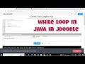 how to use while loop in java in jdoodle while loop in java in jdoodle