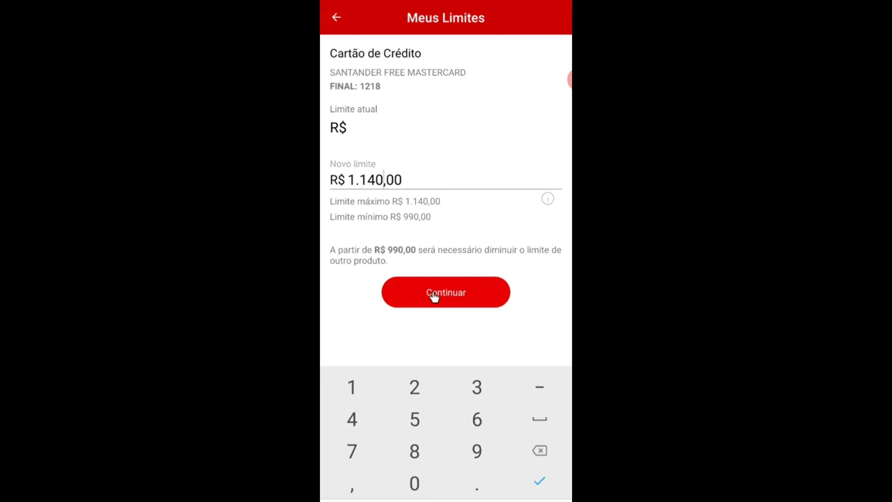SANTANDER TRANSFIRA SEUS CREDITOS PARA CARTAO OU LIMITE CHEQUE ESPECIAL