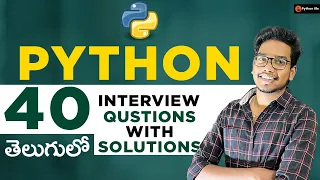 Python 40 Interview Questions in Telugu Python Problem Solving in Telugu Python Course in Telugu