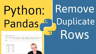 How to Remove Duplicate Rows From a Data Frame in Pandas Python