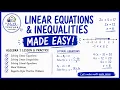 Linear Equations Inequalities Made Easy Step-by-Step Algebra 1 Lesson Practice