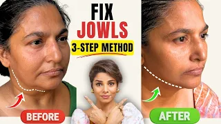 Lift Sagging Jowls Naturally | 3-Step Jawline Firming Method