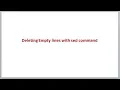 Complete sed command Delete empty lines in a file using sed command