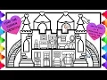 How to Draw a CASTLE for Kids CASTLE Coloring Page FIND HIDDEN OBJECTS TO PLAY THE GAME