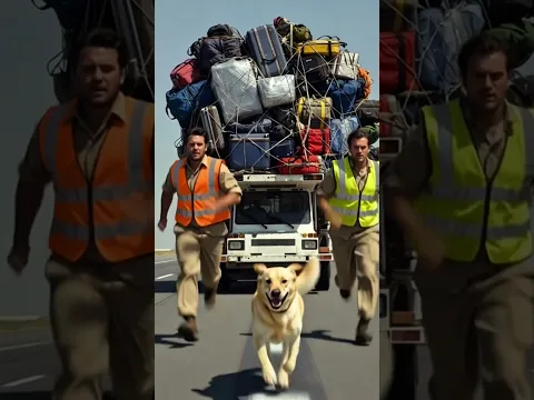 Labrador avisa homem no aeroporto e salva sua vida.