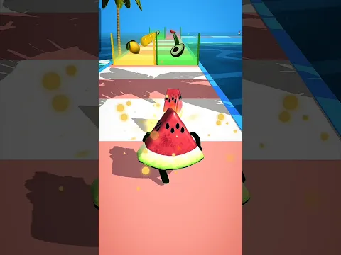 আমি লাল তরমুজ 🍉 Watermelon Run Funny #games #funykidsgames #shorts