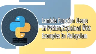 Lambda Function Usage in Python Explained With Examples in Malayalam Interview Ques on Lambda