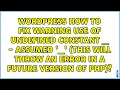 How to fix Warning Use of undefined constant -
