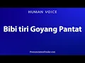 Lagu How To Pronounce Bibi tiri Goyang Pantat