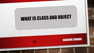 Java Bangla Tutorial Part-03 What is class and object Creative Coders 2020