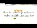 how to use gzip compression on website with htaccess file tutorial