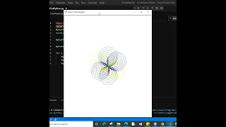 Draw a snowflakes spiral using Python turtle Graphic0