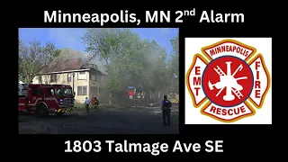 Minneapolis MN 2nd Alarm Apartment Fire Fireground 25