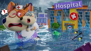 ¡OH, NOOO! ¡EL HOSPITAL ESTÁ TODO INUNDADO! 😱 Seguridad ante Inundaciones 🌊 Dibujos Animados