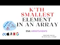 Kth Smallest Element in Array Java Data Structures Arrays