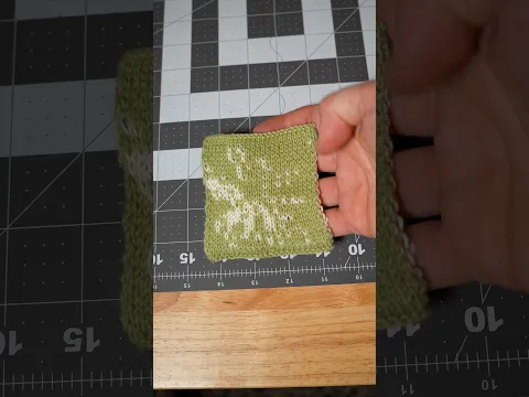 Knitting a blanket square with a poisonous plant #shorts #naturaldye