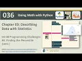 Math with Python 036 - 03-08 4 Find Percentile 2 2