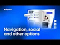 Interactions menu - Navigation social other option explained Flipsnack com