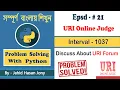 Problem Solving With Python - URI Online Judge 1037 Interval URI Forum