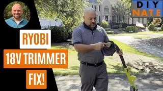 How to Fix Ryobi String Trimmer Auto-Advance Issue Slider Assembly Spring Repair 18V 40V