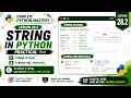 Python Strings Practical String Slicing Immutability Lesson 28 Part 2