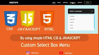 Create A Custom Select Dropdown Menu in HTML CSS JavaScript