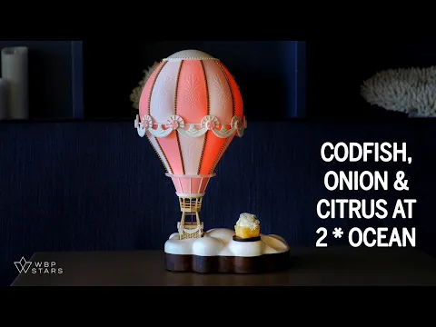 WOW! Hans Neuner prepares CODFISH, ONION & CITRUS in a HOT AIR BALLOON at 2* Ocean restaurant