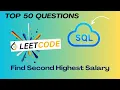 LeetCode SQL Interview Question Find Second Highest Salary Part 2