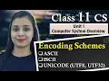 Encoding Schemes ASCII UNICODE UTF8 UTF32 ISCII Lovejeet Arora Class 11 CS