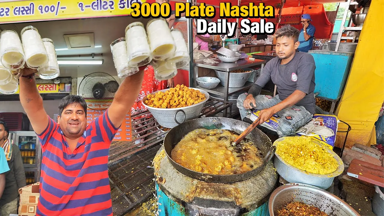 Level 3000 Indian Street Food in SURAT  Madhi ni Khamni, Makhani Locho, Khao Suey, Thickest Lassi