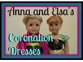 American Girl Doll Disney Frozen Elsa and Anna Coronation Dresses Please