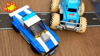 Car Cartoon - Monster Truck and Police Car - City Car Episode 338 English