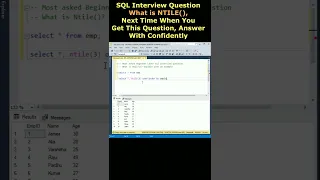 sql interview questions Explain Ntile in sql server