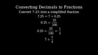 7 25 as a Fraction simplified form
