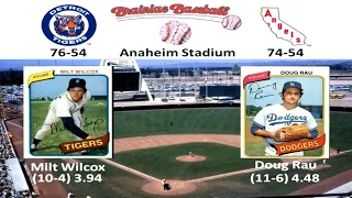 Game 131 - 1980 Detroit Tigers Season Replay v California Angels Anaheim Stadium