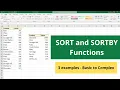 Excel SORT and SORTBY Functions - 3 Examples of Excel Sort Formulas