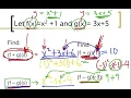 Function Notation Operations Add Subtract Multiply Divide