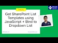 Get SharePoint List Templates using JavaScript