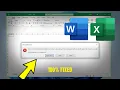 We re sorry but word excel has run into an error that is preventing it from working correctly FIX