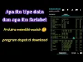 Apa itu tipe data dan variabel dan jenis jenis tipe data pada arduino