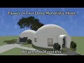 Flyover the design of a new Monolithic Dome home featuring a connected dome garage