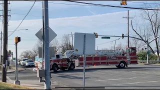 MCFRS Reserve Truck Responding Tiller Making U-Turn To Beltway X2