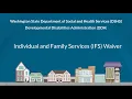 DDA Waivers Individual and Family Support IFS