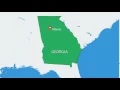 Map of Georgia USA PowerPoint maps template Infographic USA Map