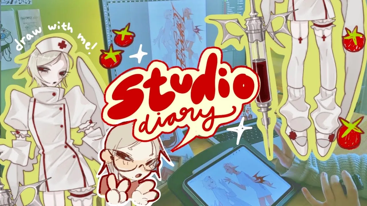work with me in my art studio (and touch grass a bit)