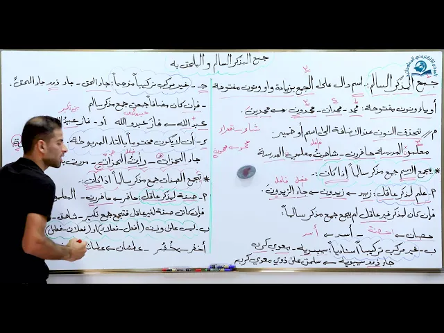 ⁣مادة اللغة العربية للصف الثاني المتوسط : جمع المذكر السالم و الملحق به