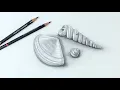 How to draw realistic shells still life