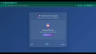Advanced File Upload UI with Drag Drop Progress Bar HTML CSS JavaScript