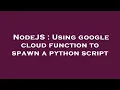 NodeJS Using google cloud function to spawn a python script